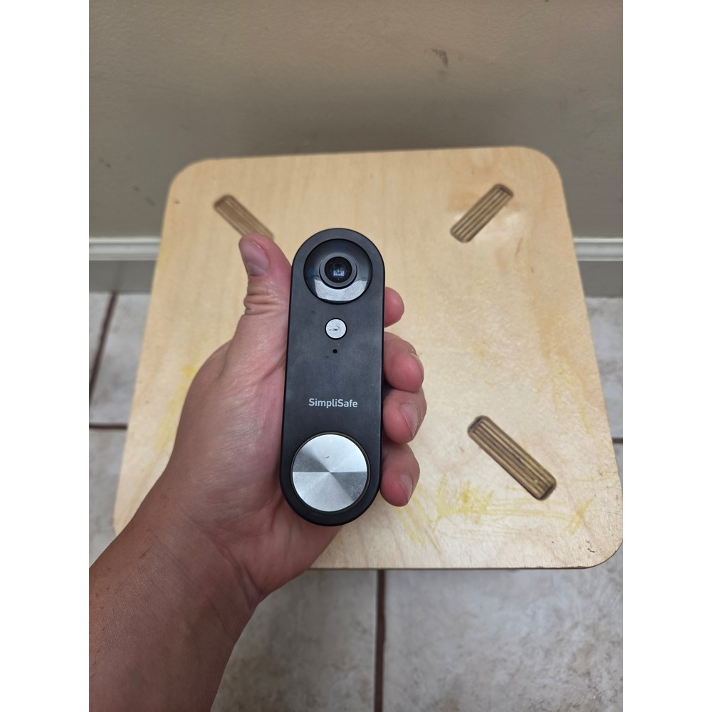 SimpliSafe Video Doorbell Pro Wired Smart Home Security Camera Black White